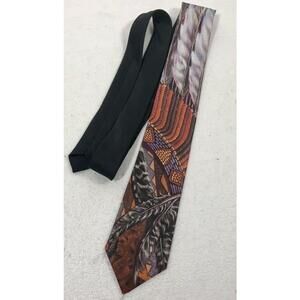 VTG 90’s Ralph Martin Western Feather HEADDRESS Tie Rodeo Southwestern Deadstock